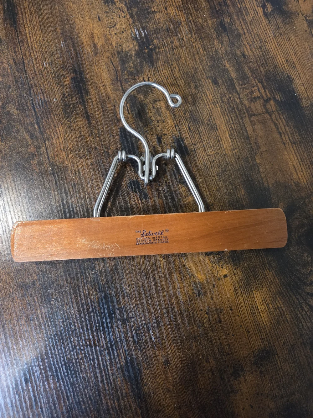 Vintage Setwell Pants Hanger Wooden excellent condition 1940s